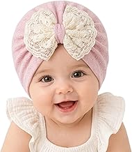THE LITTLE LOOKERS Baby Turban Cap | Bow Knot Headwear for Newborn Boys & Girls | Soft & Cute Baby Hat | Cap for Babies | Lovely Flower Turban Cap 3-12 Months