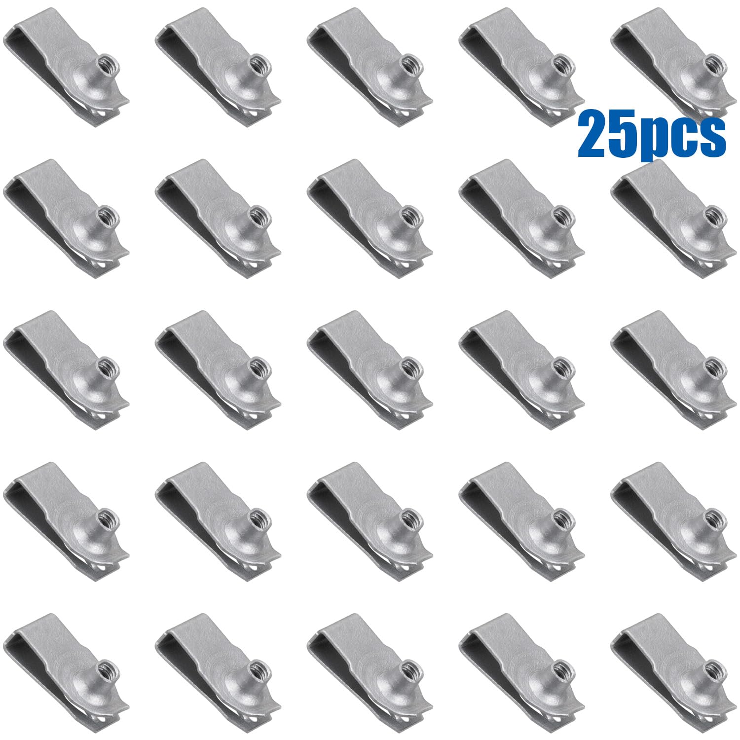 OAUTOO 25pcs Bumper & Fender Liner U-Nut M4.2-1.41 for GM 11548580 