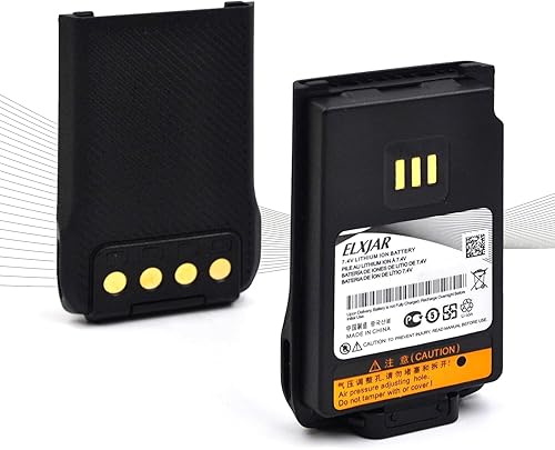 elxjar Paquete de 2 baterías de repuesto de iones de litio de 7.4 V 1500 mAh BL1502 (grosor de 0.551 in) para radio bidireccional Hytera HYT BL2010