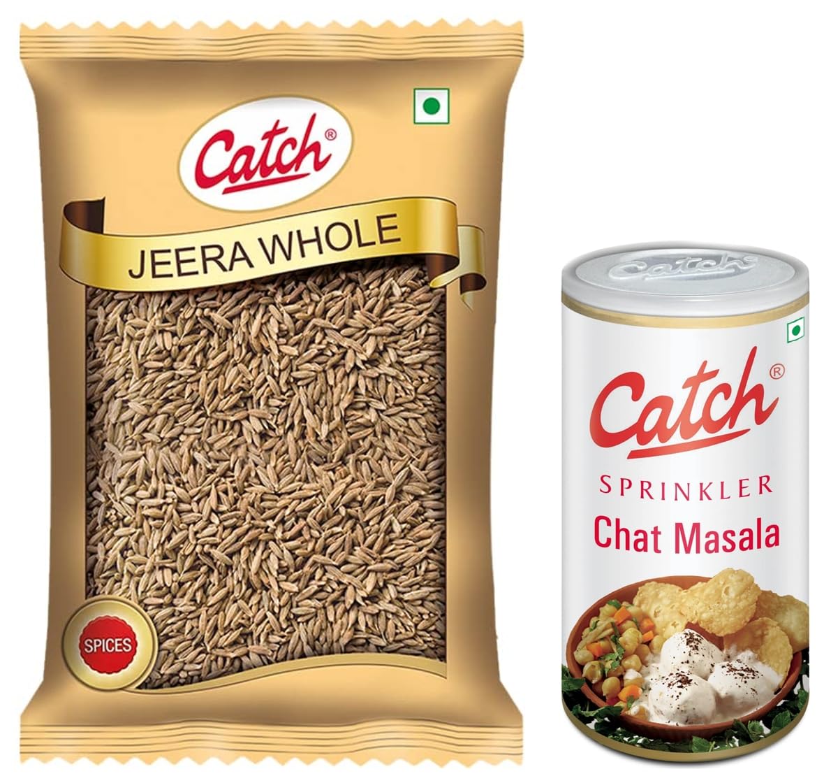 Catch Cumin Whole | Jeera Whole, 200g & Catch Sprinkles Chat Masala, 100g