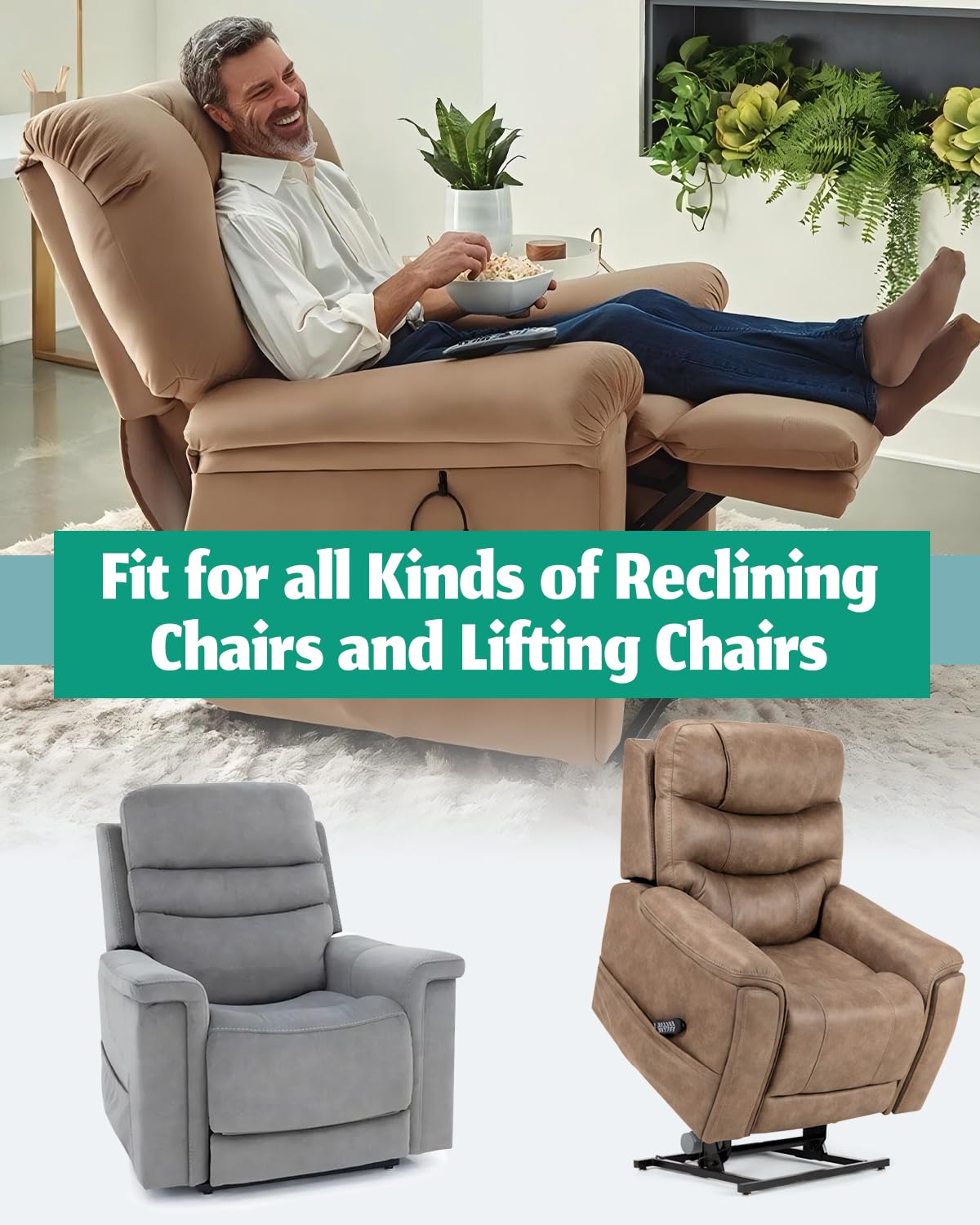 Nahntaipy 3Pin Massage Chair Remote Control Fit for Recliner Lift Chair, Vibration Massage Remote Handset Controller for 8 Massage Mode 5 Massage Intensity 15min/30min Timer