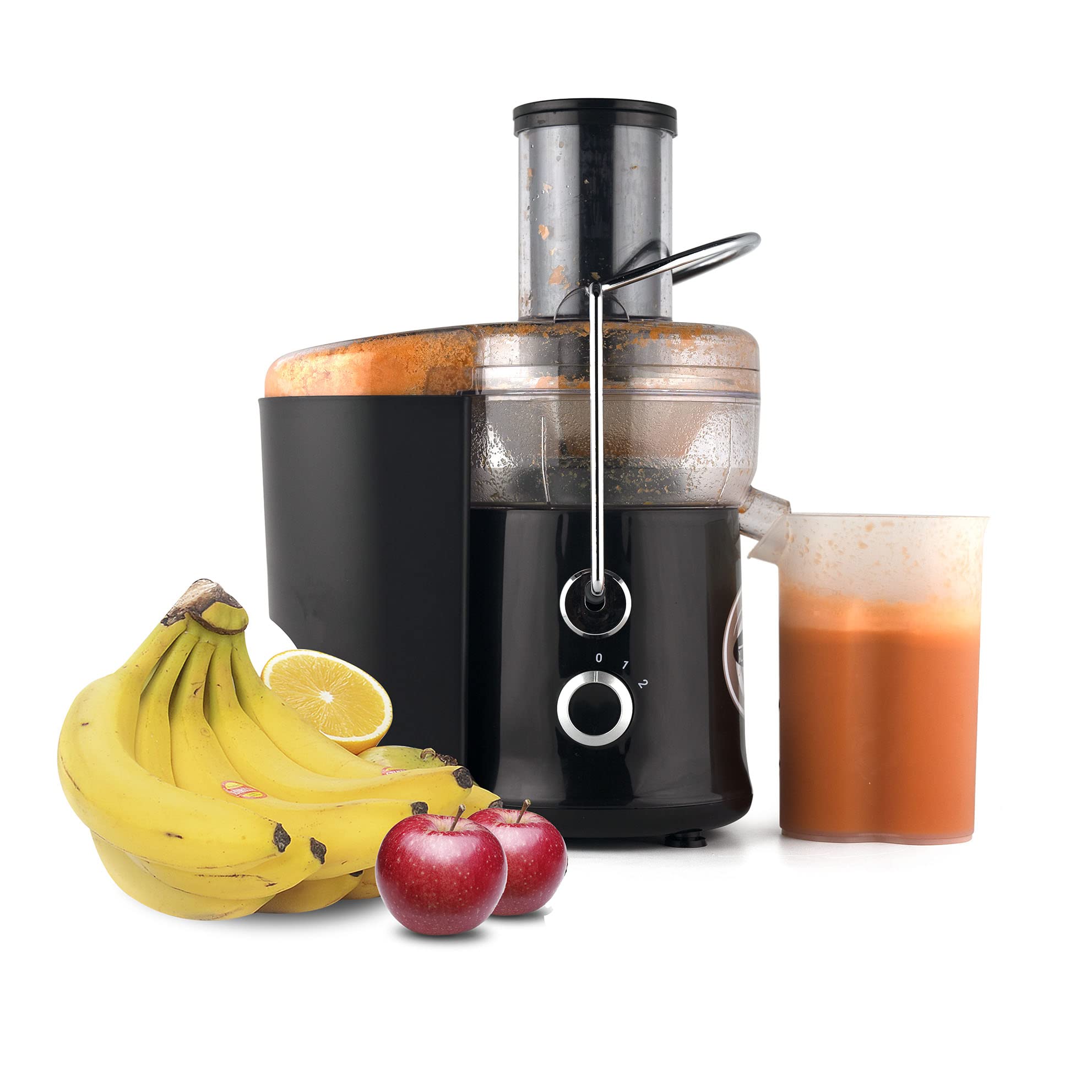 Starlyf XL Juicer – Extractor de Zumo Eléctrico 600 W, 2 Velocidades, BPA Free, Expulsión Rápida de Pulpa, Ideal para Frutas y Verduras