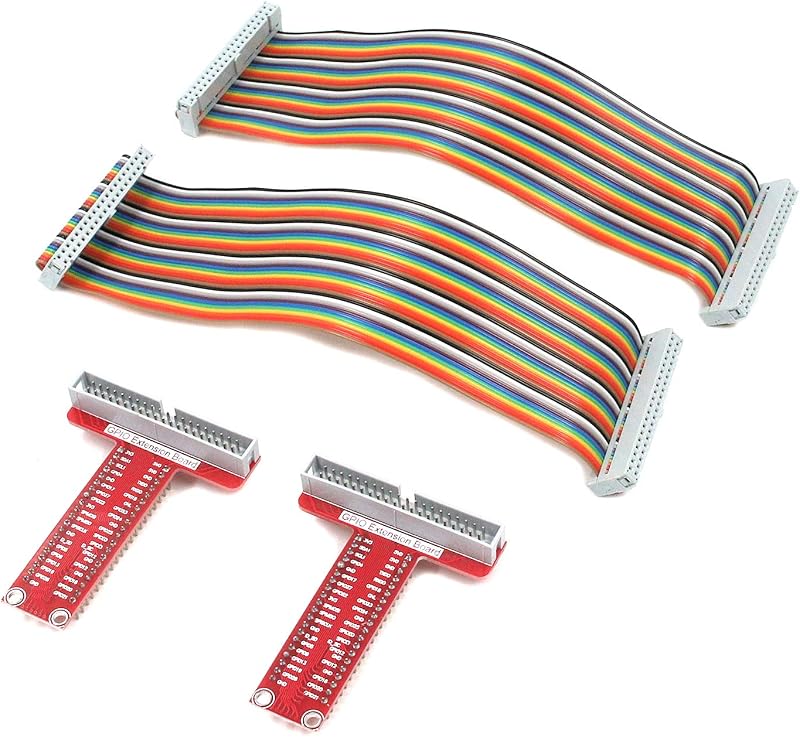 Quluxe RPi GPIO Breakout Expansion Board + Ribbon Cable + Assembled T Type