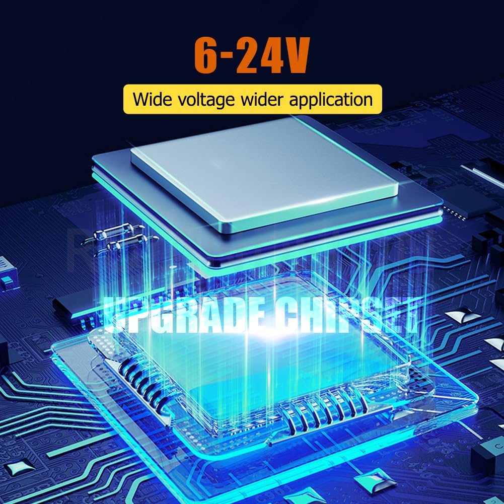 Ruiandsion 1 x żarówka LED P26S DC 6 V, 12 V, 24 V, biała, super jasna, 6000K, 3030, 22SMD, chipy LED, z soczewką do motocykla, reflektorów motocyklowych