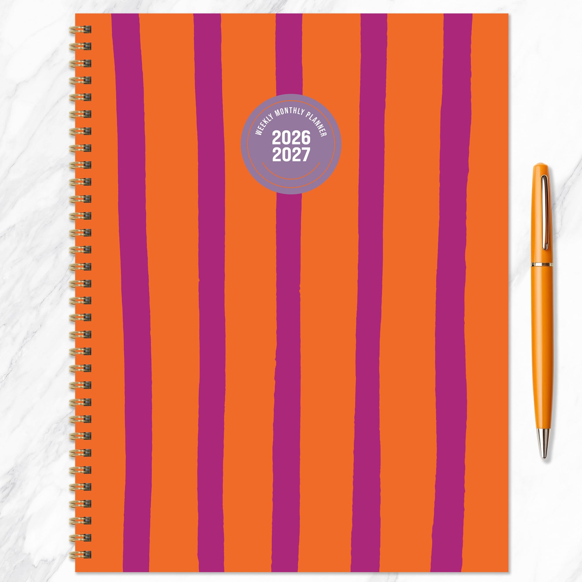 TF Publishing Agenda settimanale mensile da luglio 2026 a giugno 2027, con copertina resistente, carta spessa non patinata e adesivi per la pianificazione, 22,9 x 27,9 cm