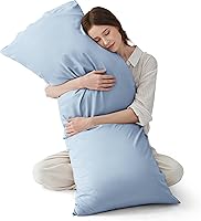 Vista 33 de Bedsure Fundas de almohada tamaño estándar, Fundas de almohada refrescantes, Fundas de almohada de rayón derivado de bambú blanco tamaño estándar