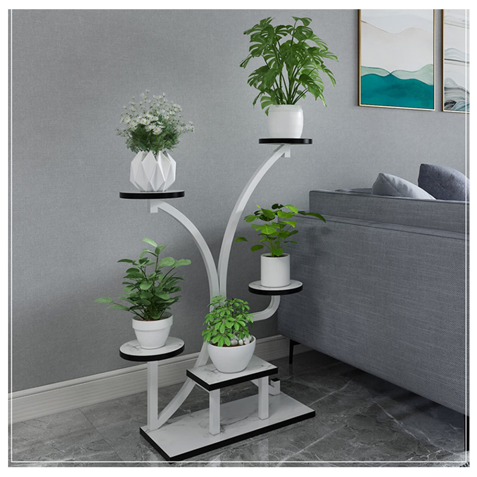 Support pour pot de fleurs 5 paniers pour optimiser les petits espaces