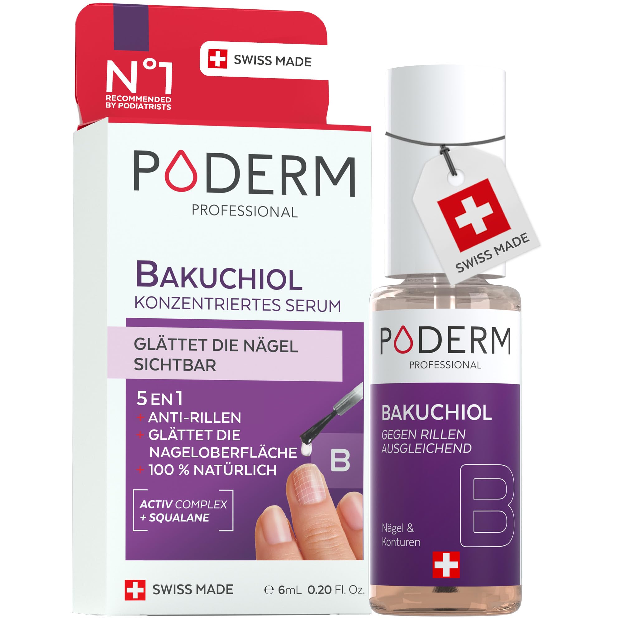 PODERM - HAUTRISSE UND HORNHAUT - Repariert und beruhigt Risse/Nährt und erweicht Hornhaut - INTENSIVE NACHTPFLEGE 8H - 100% natürliche Inhaltsstoffe - Fußpflege - Swiss Made