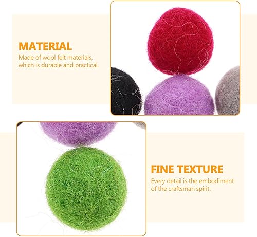 Miniatura 4 de VICASKY Decoraciones de Navidad, decoraciones de Navidad, bolas de fieltro, pompones para manualidades, pompones surtidos para artes y manualidades,