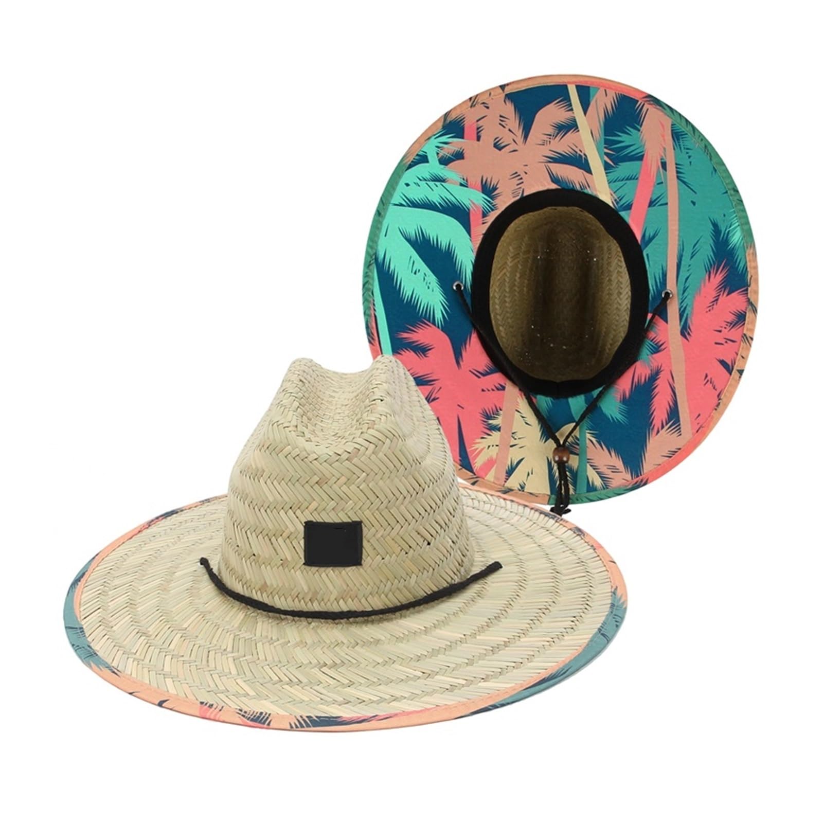 1PC/2 uds sombrero de mujer paja verano playa sol al aire libre señora