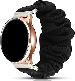 Fit for Amazfit GTS Bands for Women Men, Garmin Venu Sq Elastic Stretch Wristband Replacement Watch Bands Straps Wristbands Bracelet Fit for Amazfit Bip/GTS 2e/ GTS 2 Mini/Bip Lite/Bip S (Black)