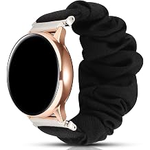 Fit for Garmin Venu Sq Bands Women, 20mm Feminine Elastic Scrunchy Replacement Watch Band Straps Bracelet Wristband Fit for Garmin Vivoactive 3 Music, Galaxy Watch Active 2