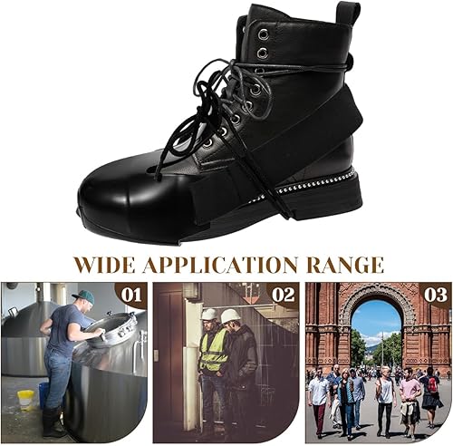 Miniatura 9 de Housoutil 1 par de cubiertas de punta de acero para zapatos de punta de acero cubiertas de zapatos reutilizables cubiertas de zapatos cubiertas de