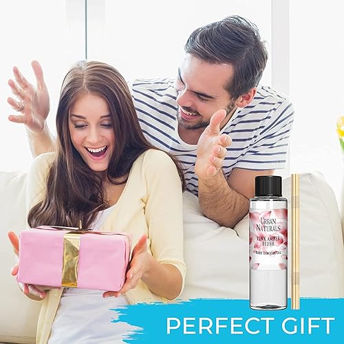 Miniatura 347 de Urban Naturals Reed Diffuser Oil Refill Ocean Mist Sea Salt with Salt Spray, Violet Leaf, Sea Grass, Driftwood 8 oz + Free Reed Sticks, Made in The