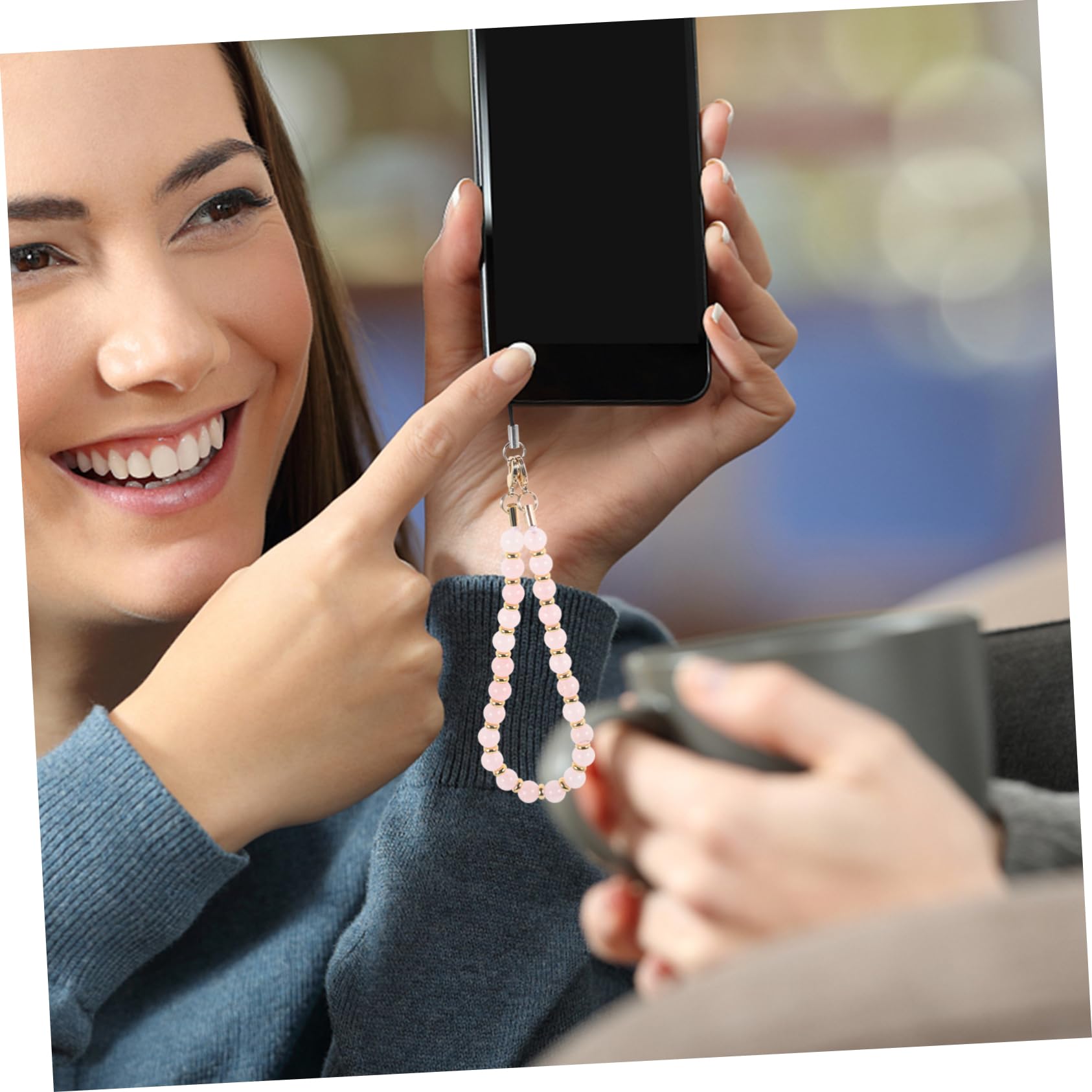 Cuerda de Teléfono de Estéticas Correa para Móviles Accesorio Decorativo Compatible con Diversas