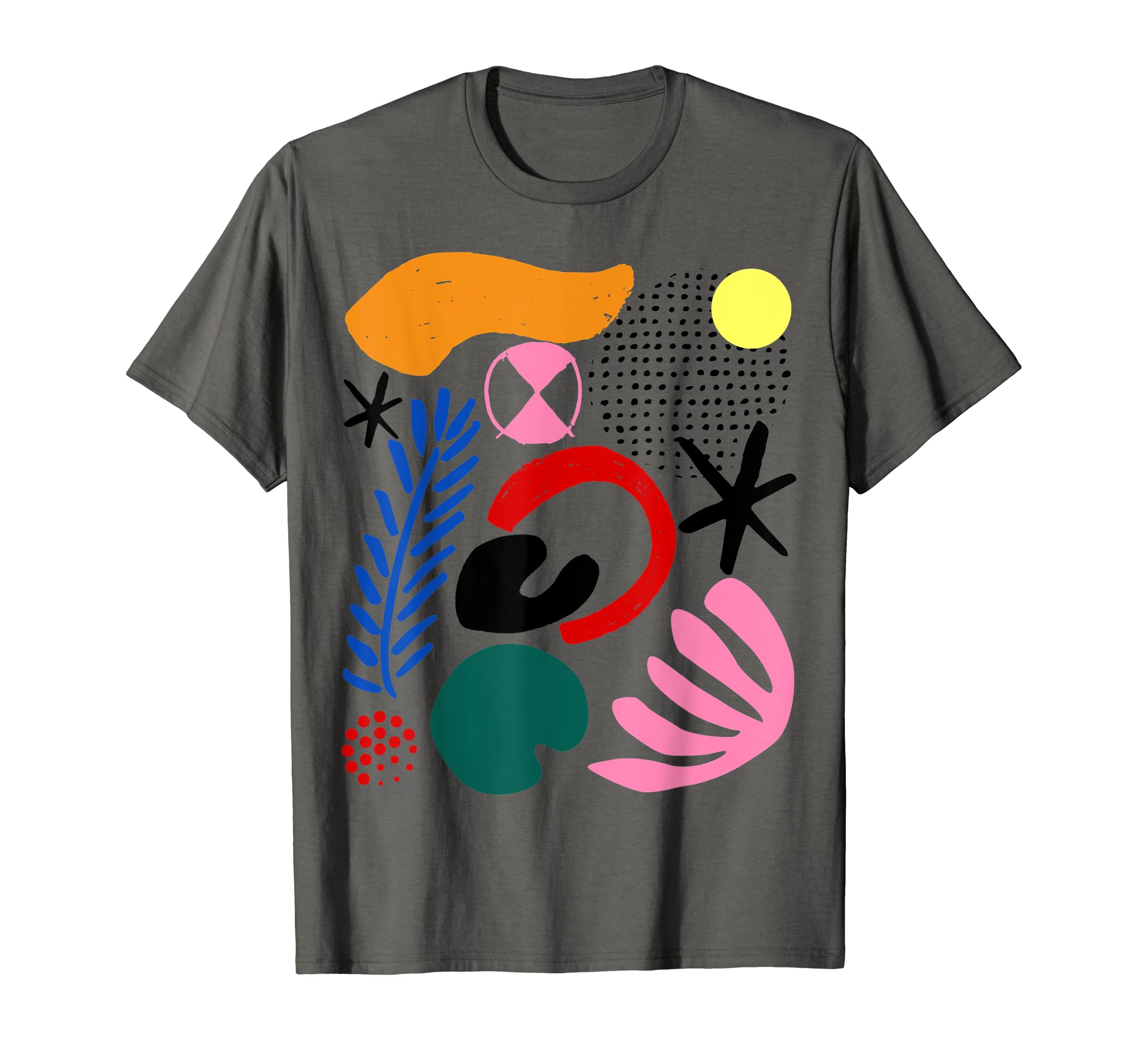 Abstract Gestural & Organic Fluid Shapes Art Gift Modernist T-Shirt