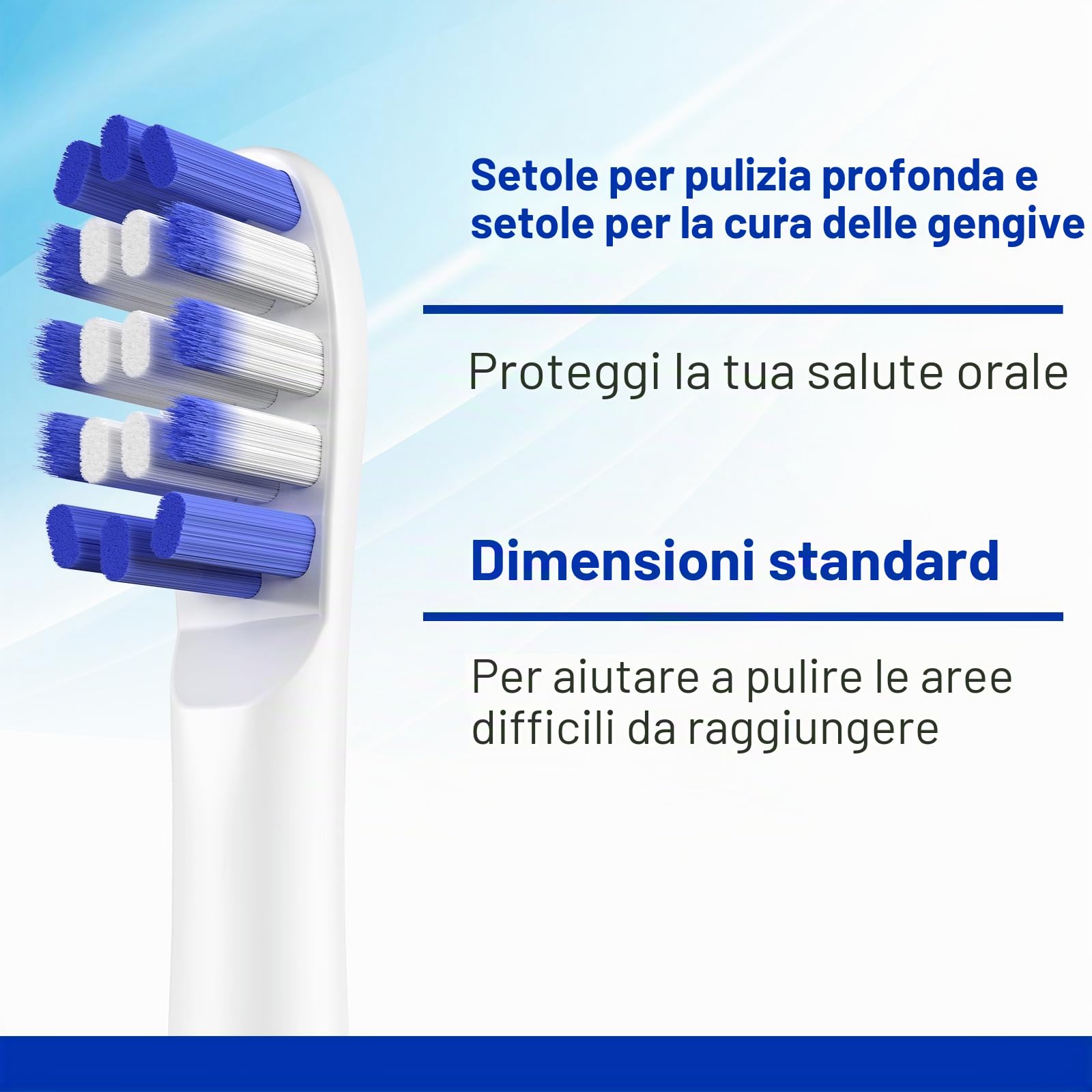 Testine di ricambio compatibili con spazzolino da denti Colgate 360 Deep Clean alimentato a batteria, confezione da 10, bianco