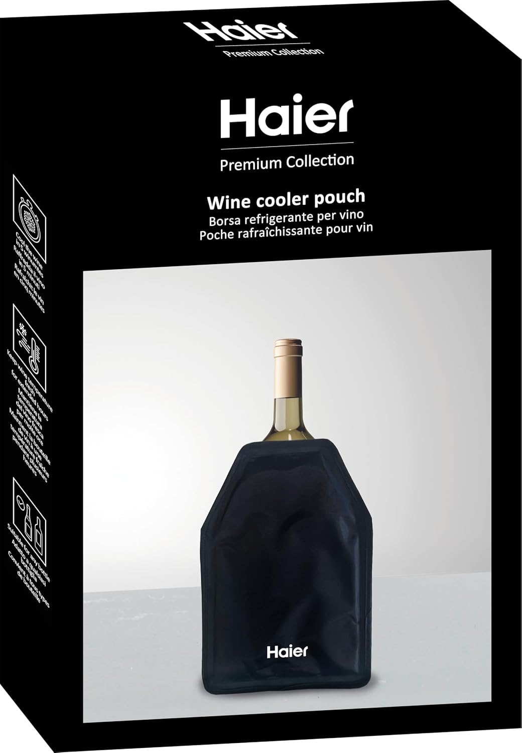 Haier Wine Cooler Pouch, Portable and Light-Weighted, Chill Wine in 5 Minutes, Keep Your Drinks Cool, Anywhere, Anytime