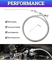 Vista 2 de Kit de cable del acelerador de 36 pulgadas, cable de acelerador trenzado para automóvil, kit de reparación de cable de acelerador trenzado de acero