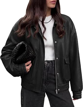BTFBM Women's Faux Leather Jacket