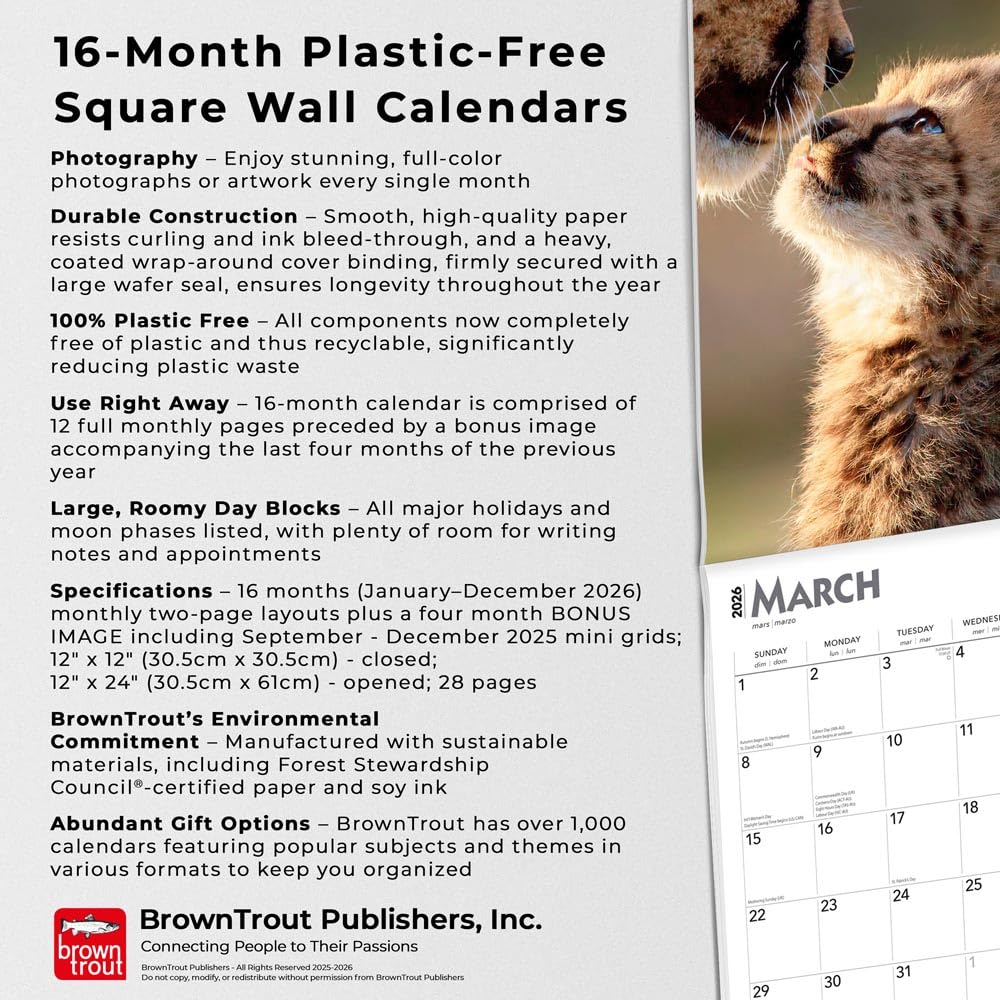Baby Animals – Tierbabys – Tierkinder 2026 – 16-Monatskalender: Original BrownTrout-Kalender [Mehrsprachig] [Kalender]