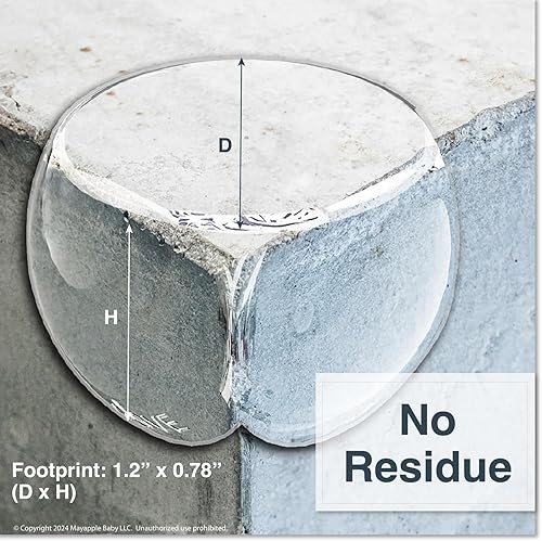 Miniatura 4 de Roving Cove Protector de esquina transparente, adhesivo 3M precintado, pestaña fácil de despegar, sin olor, sin residuos, protectores de seguridad