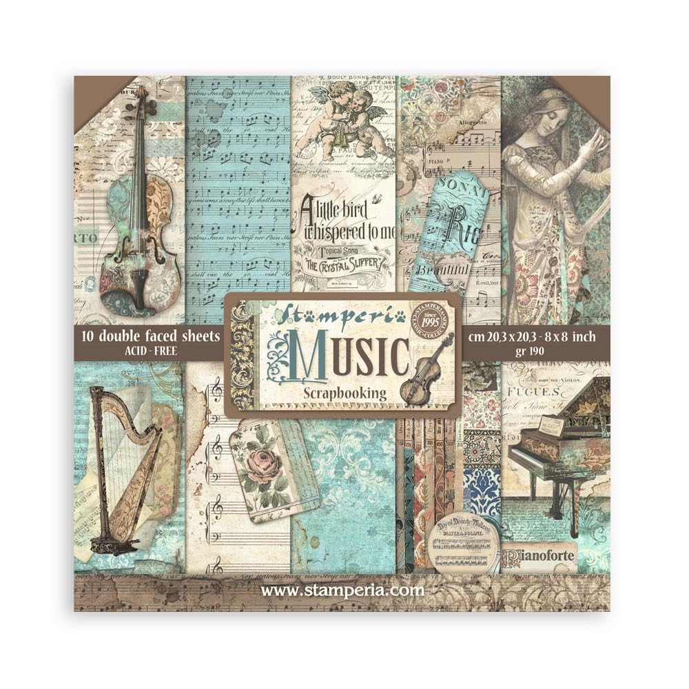 Stamperia, Scrapbook Paper Pad for Scrapbooking Albums, Card Making, Bullet Journals, and More, Acid Free, Double-Sided