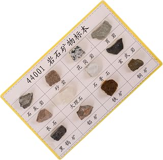Veemoon 12pcs Mineral Rock Specimen Kit Geology Classroom Collection Portable Lightweight Rocks for Students Teachers