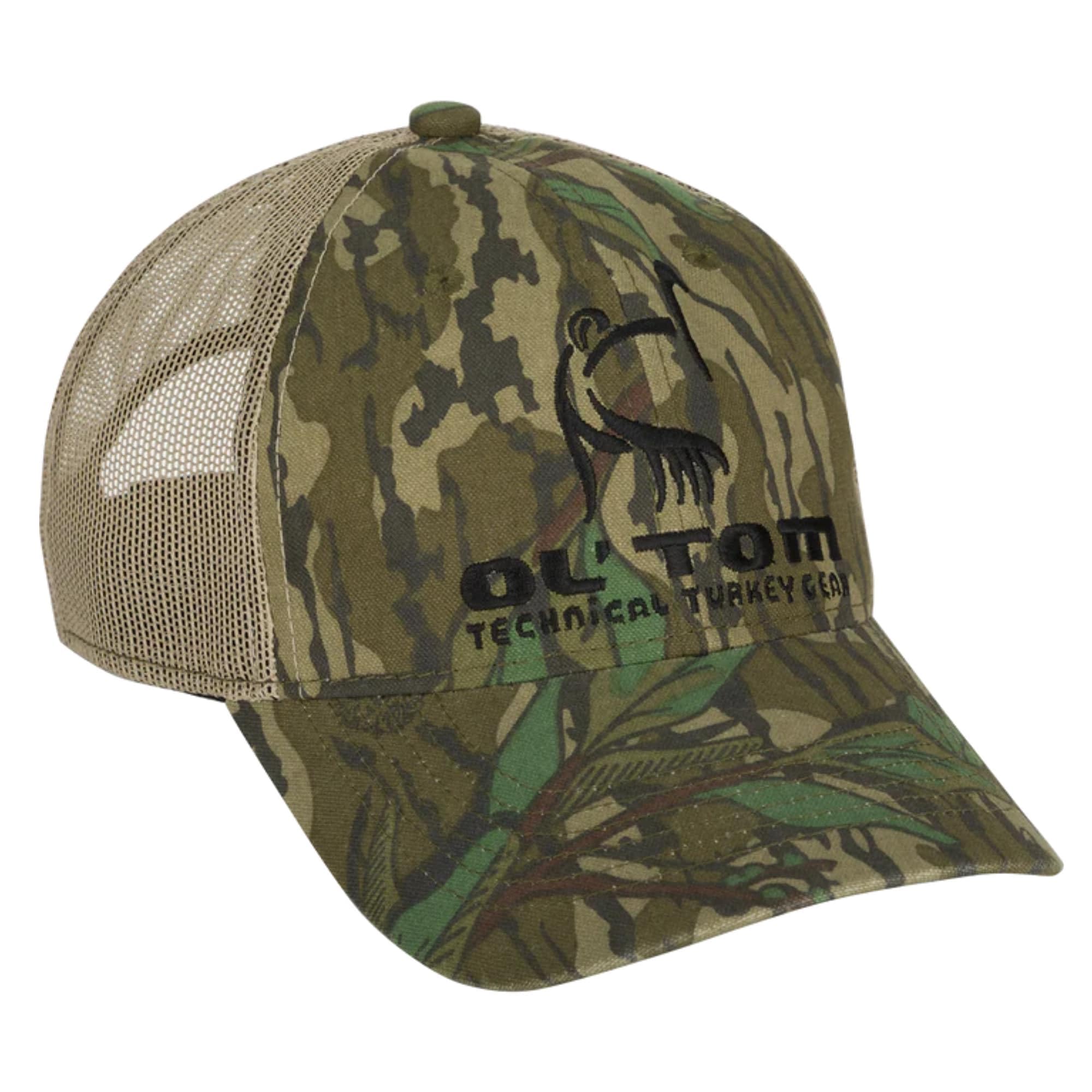 Ol’Tom Mesh Back Camo Cap - Lightweight Trucker Hats for Men with Adjustable Velcro Strap - Mens Hunting Gear