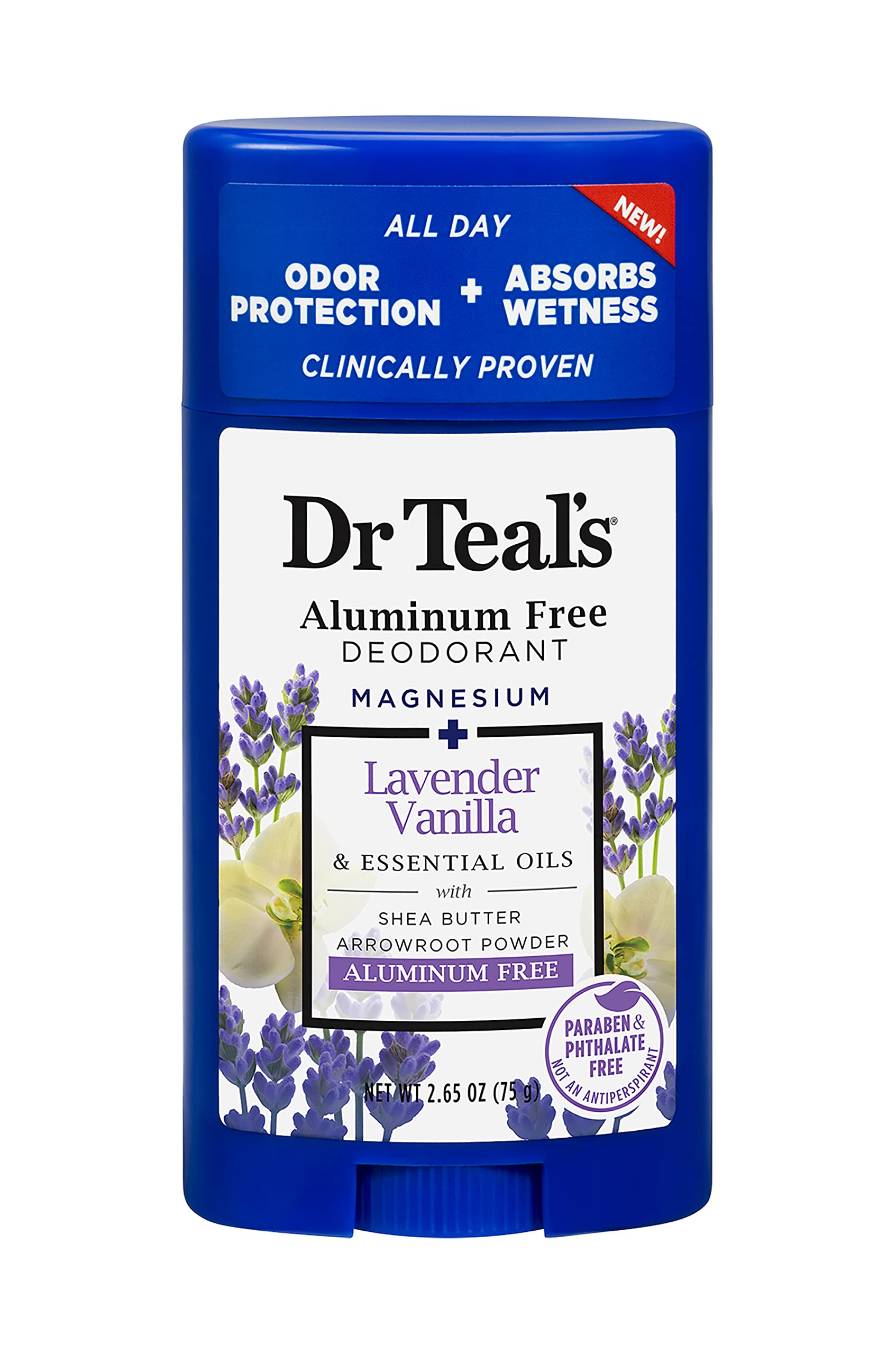 Dr Teal's Aluminum Free Deodorant Stick For Unisex Magnesium + Lavender Vanilla & Essential Oils, 75g | Paraben & Phthalate Free Roll On for Odour Protection & Absorbs Wetness | Pack of 1-picture-31