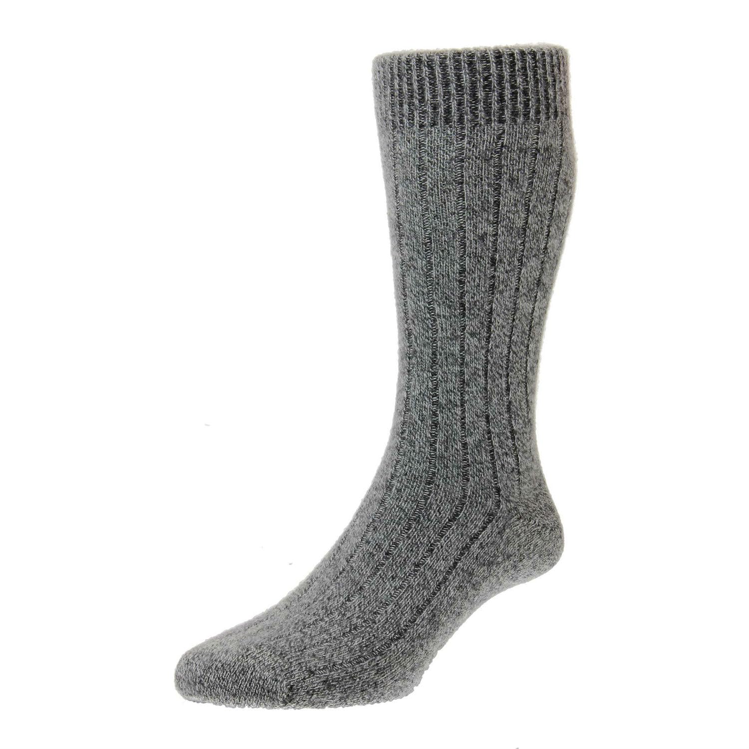 Pantherella - Mens Cashmere Socks - Plain 5750 (Charcoal Chine, Large)