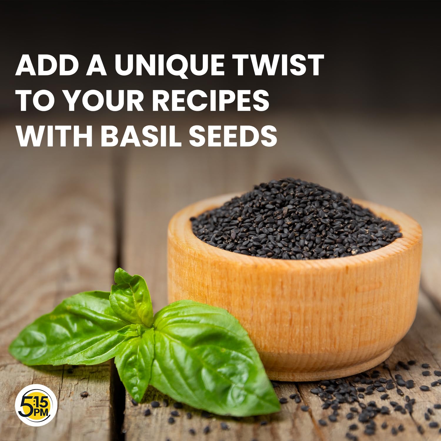5:15PM Organic Sabja Seeds 250g | Organic Basil Seeds for Eating | Tukmaria, Basil Seed 250 gms |Sabja Seed 4