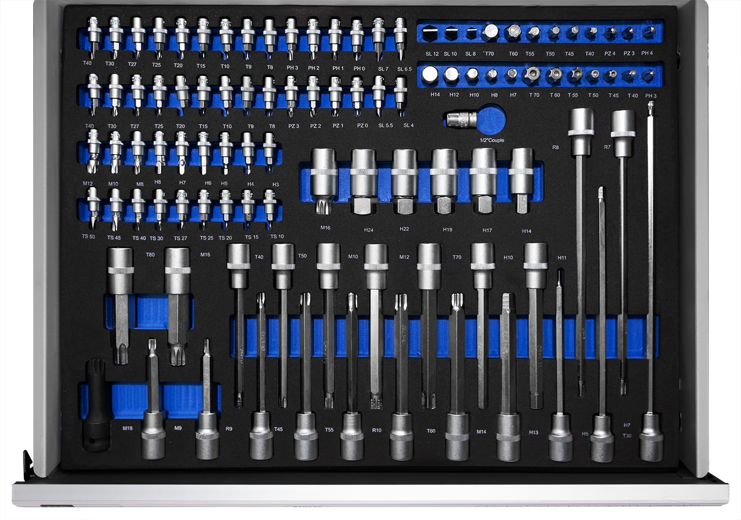 Benson Tools XXXL Werkzeugwagen Premium gefüllt Schaumeinlagen Werkstattwagen