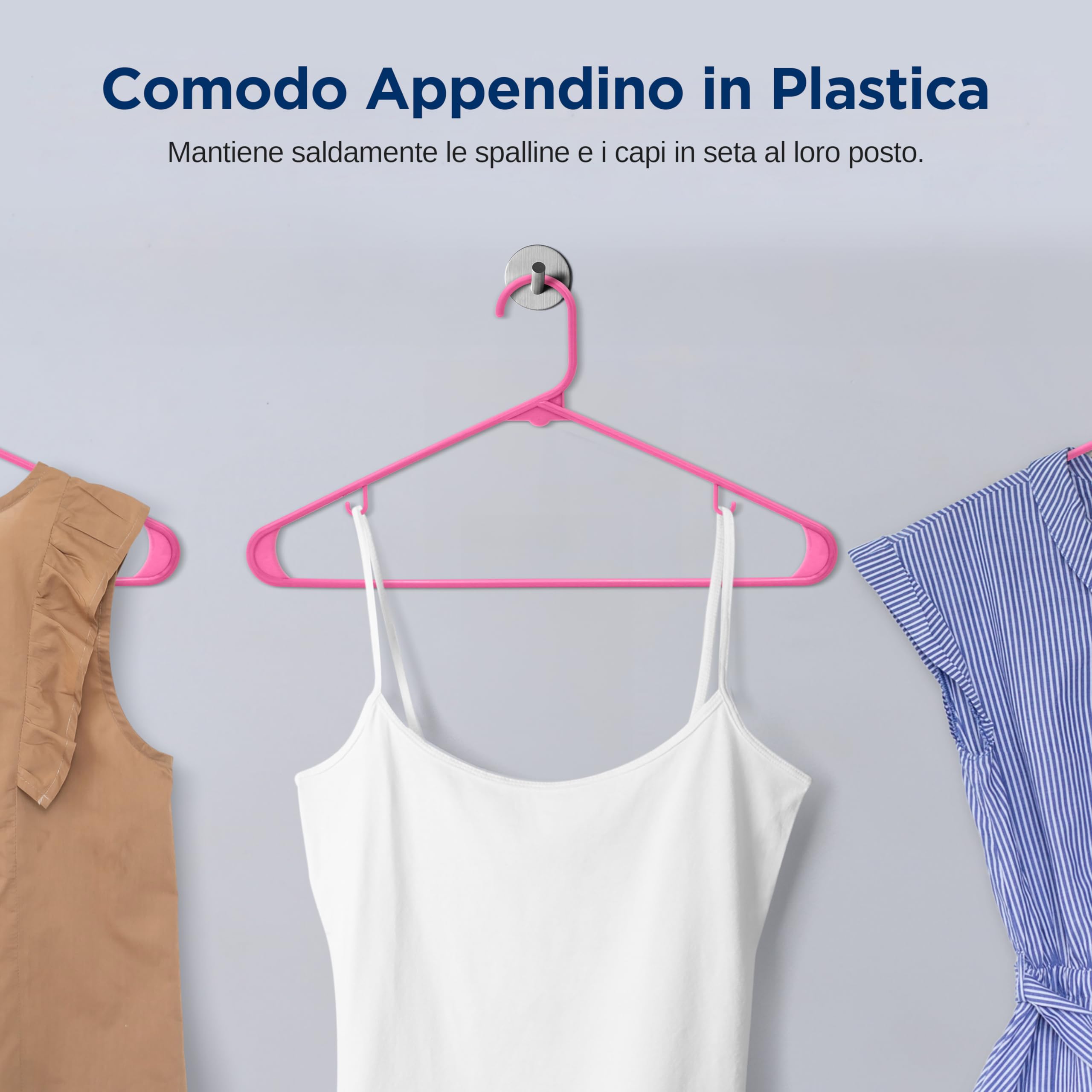 HOUSE DAY Confezione da 30 grucce sottili in plastica grigia