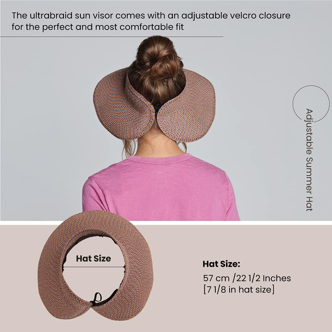 San Diego Hat Company's Signature Women's Ultrabraid Large Brim Visor