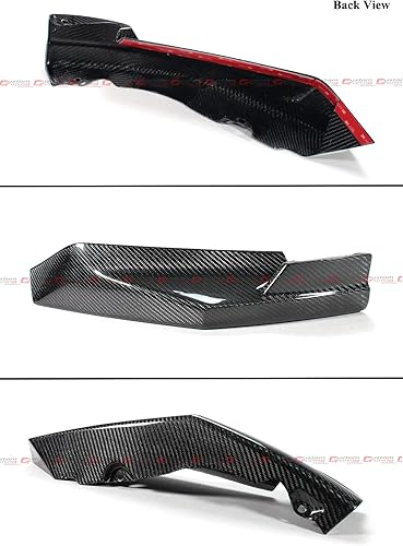 Miniatura 3 de Juego de 3 piezas de divisor de parachoques delantero de fibra de carbono real M Performance Style compatible con todos los modelos 2021-2024 BMW