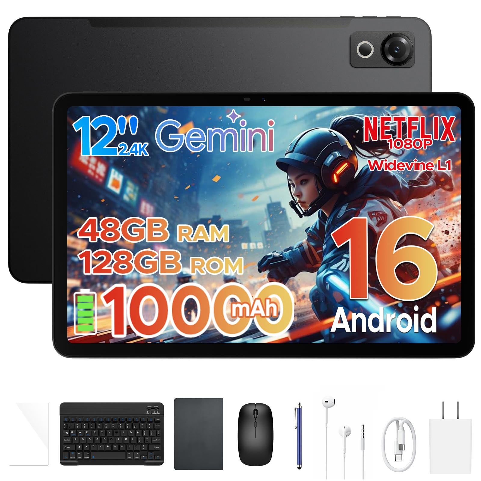 Amazon.co.jp: 【2026新登場 Android16 タブレット 12インチ】P12