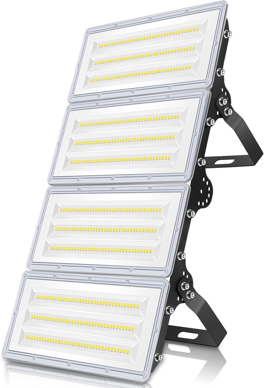 400W Led Flood Light, 40000lm Stadium Flood Lights Outdoor Daylight 7000K,4 Modules Adjustable Lighting Angle, IP67 Waterproof Security Flood Lighting for Backyard,Court, Lawn,Riding Arena,Dock