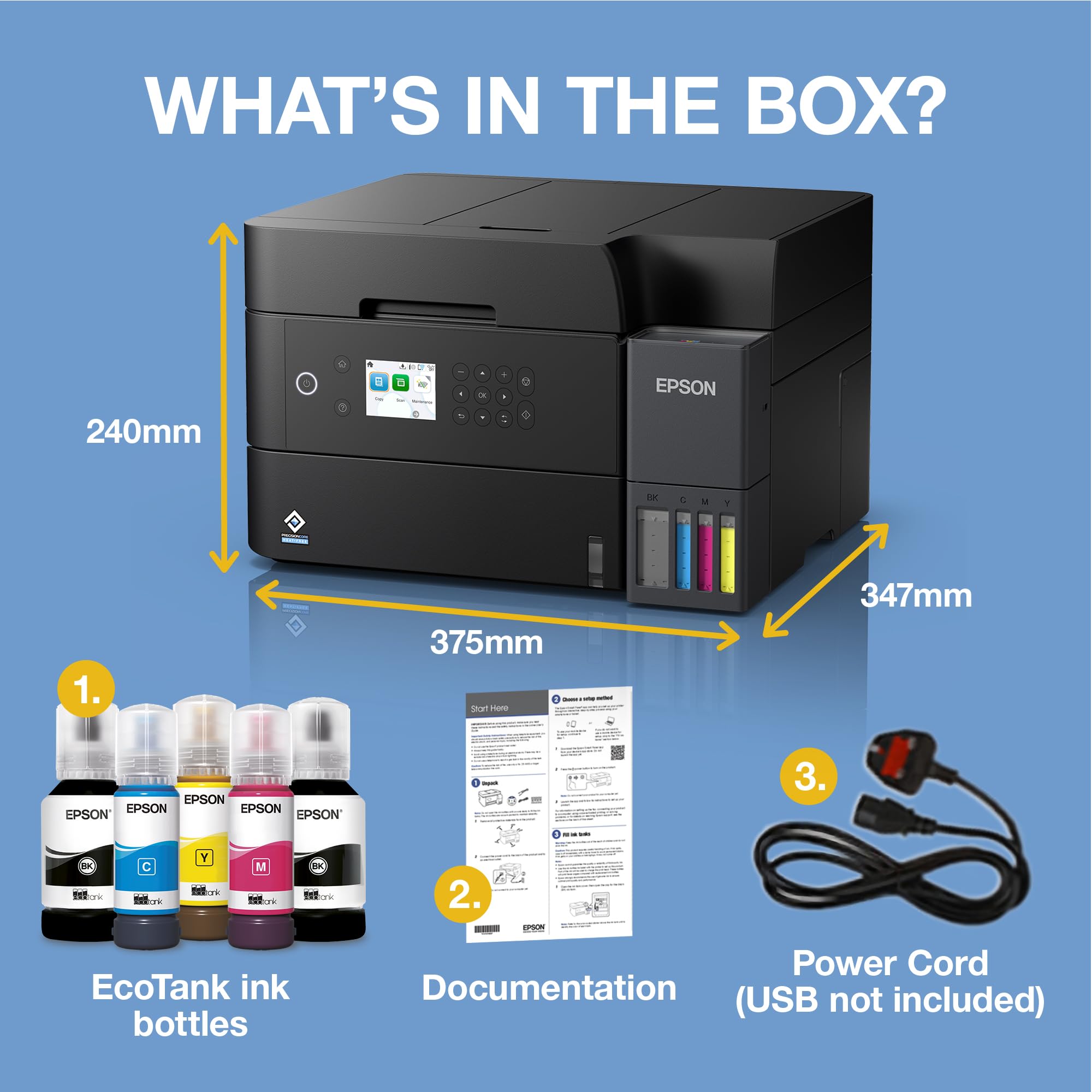Epson EcoTank ET-3950 Stampante Multifunzione Wi-Fi A4