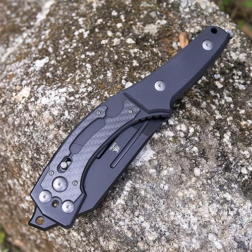 Miniatura 3 de KATSU Hacha plegable de campamento hacha táctica japonesa plegable de bolsillo con bloqueo de eje para supervivencia exteriores corte y división de