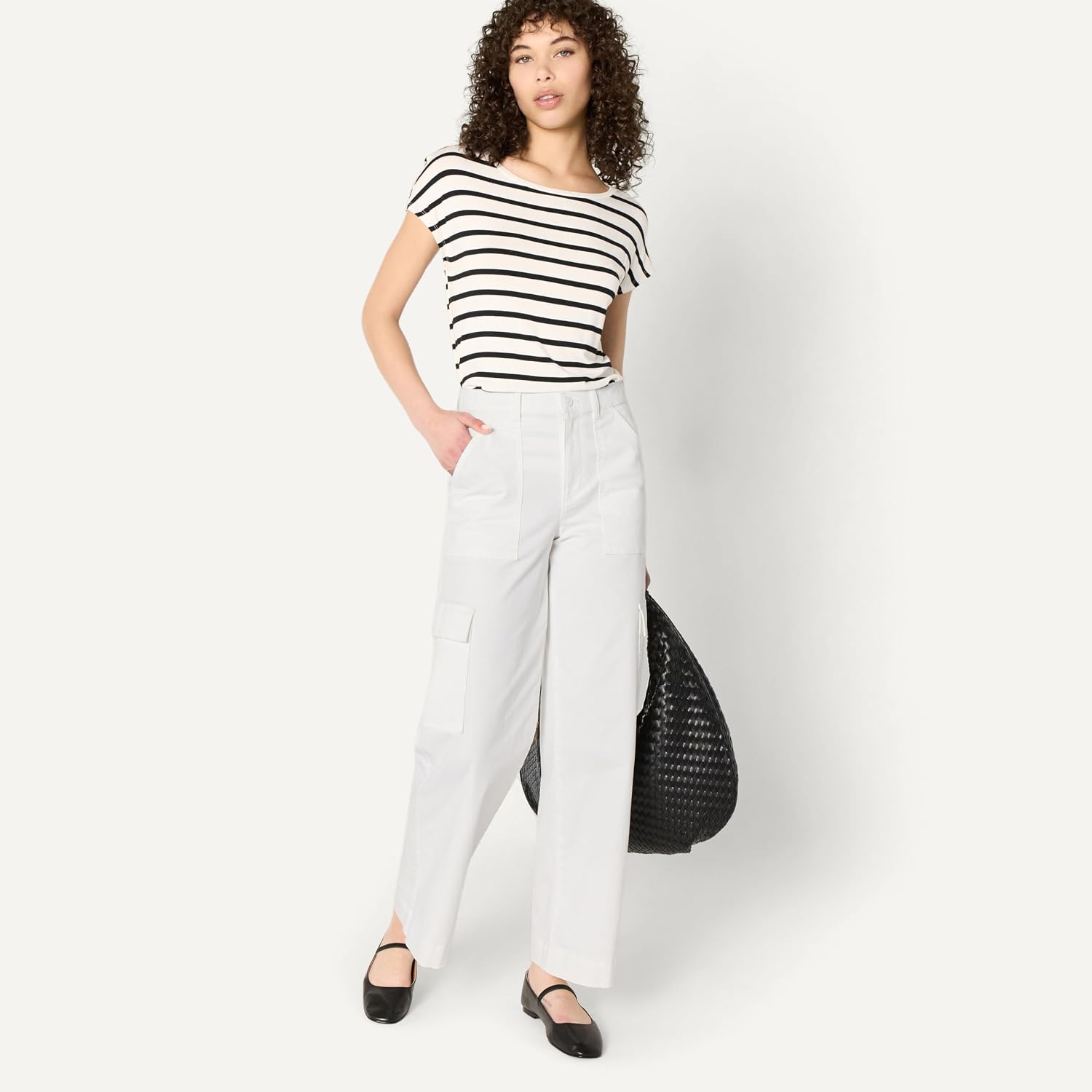Amazon Essentials Women's High-Rise Relaxed-Fit Full-Length Cargo Pants