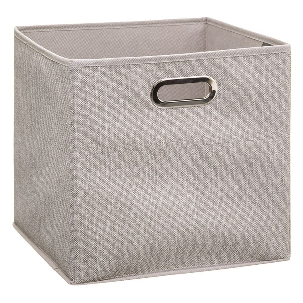 5 five simply smart 138885G Storage Box 31 x 31 cm (Chinese Beige), Cardboard, Polypropylene and Metal, U