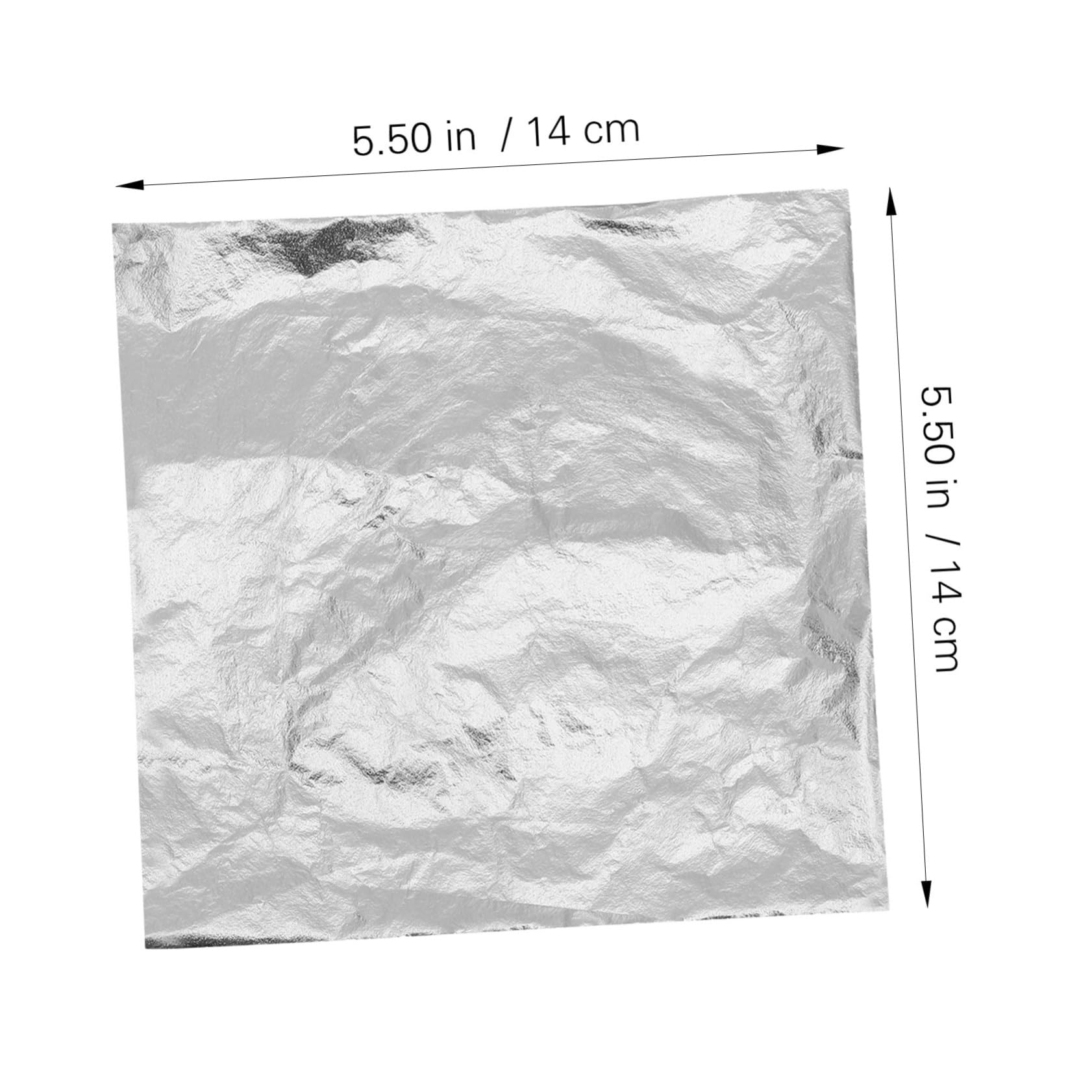 ULDIGI 14x14cm Silver Foil Paper 100pcs Gilding Imitation Sheets Craft Foil for DIY Decorations