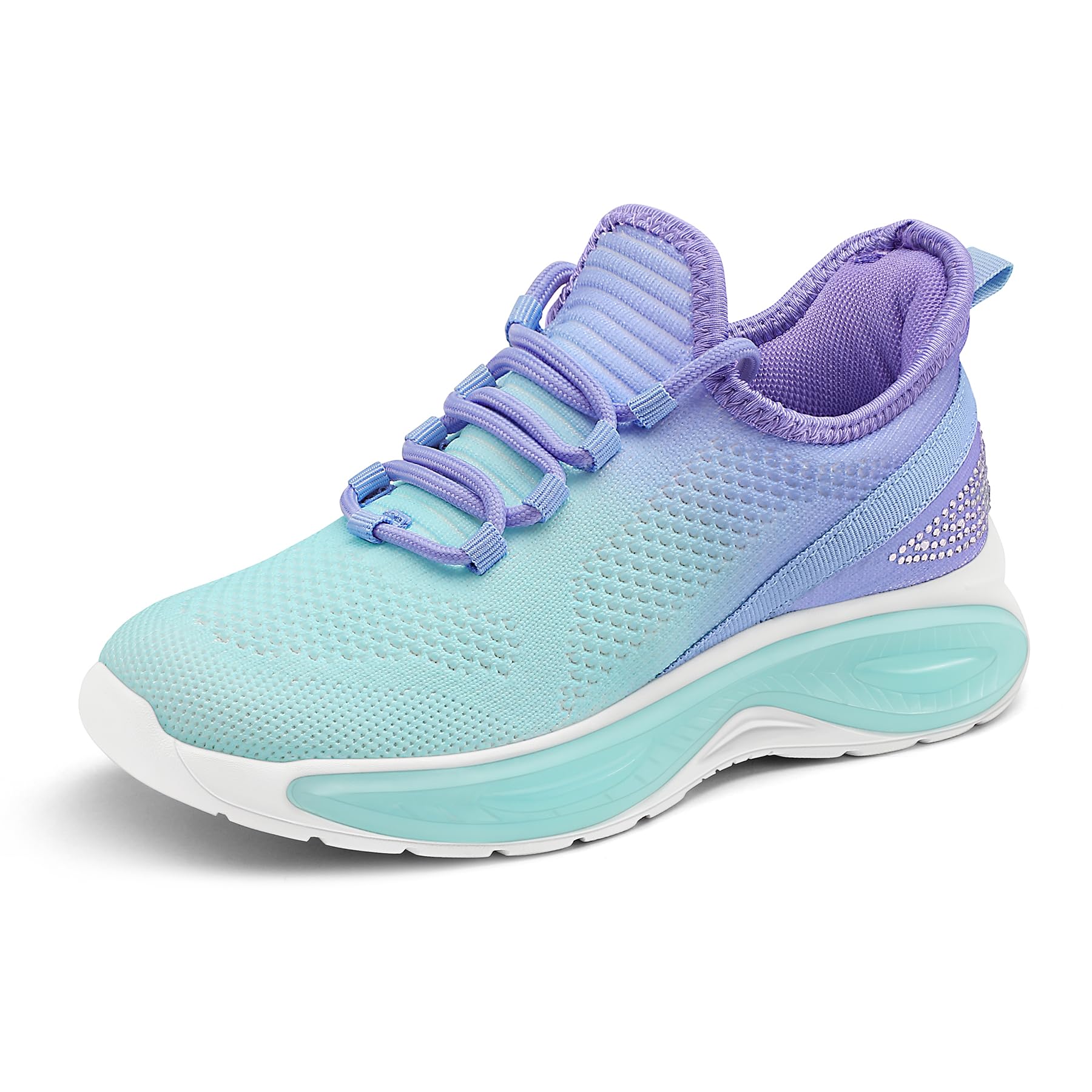 RUNSIDE Girls Lightweight Sneakers Kids Lace-up Tennis Running Shoes, Breathable Walking Shoes for Toddler/Little Kid/Big Kid