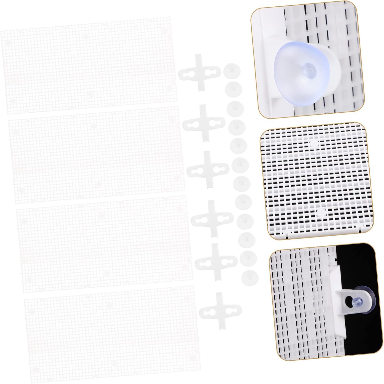 YARNOW 4pcs Aquarium Divider Grid Cups Cuttable Isolation Board for Fish Tanks Material Easy Installation for Enhanced Water
