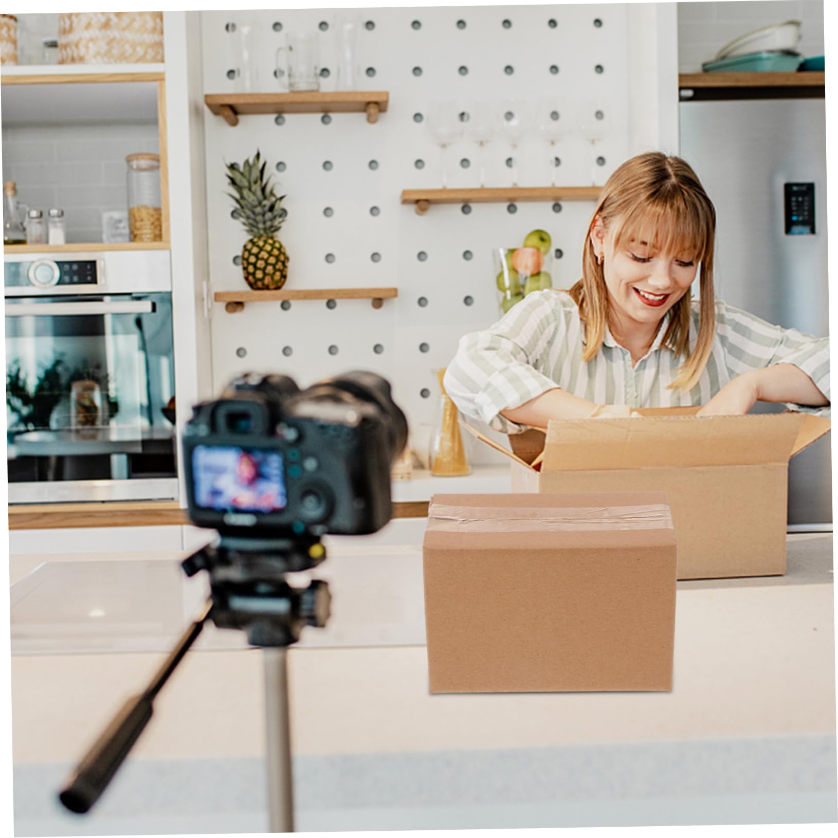 NUOBESTY Pack de 20 Cajas de Cartón Pequeñas para Envío y Embalaje, Reciclables y Reutilizables, de Papel Kraft Pared Simple, Ideales para Correo y Almacenamiento