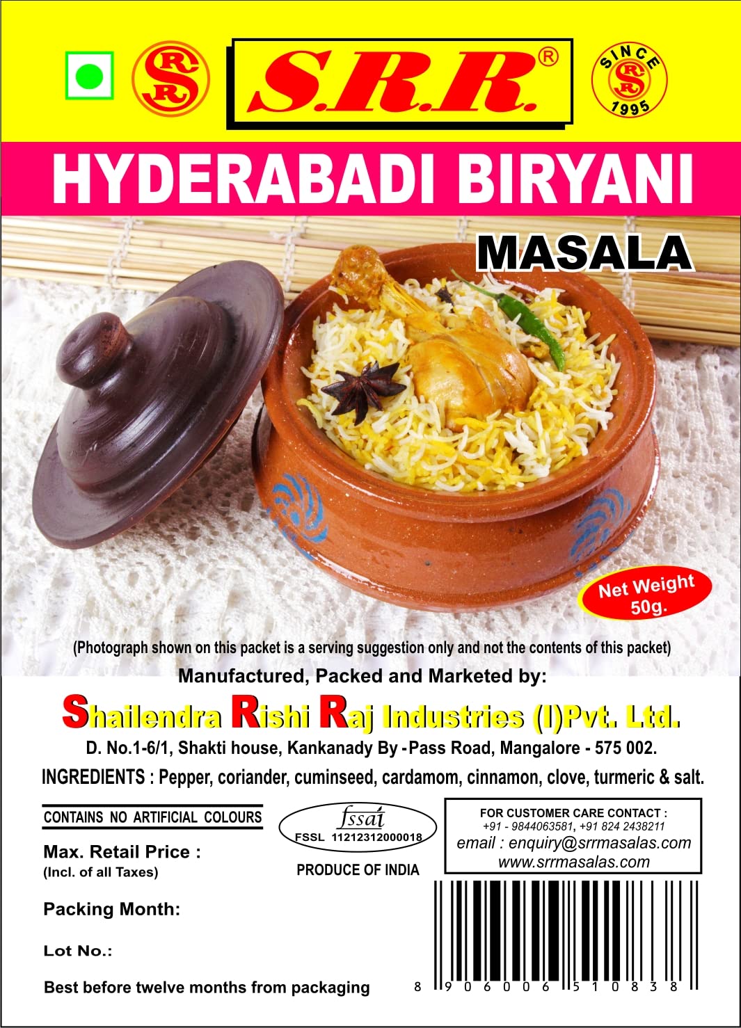See full amazon price history chart for SRR Masala Hyderabadi Biryani Masala 4 pieces (50 Grams x 4) All Natural no artificial flavors or colors SRR Masala Hyderabadi Biryani Masala 4 pieces (50 Grams x 4) All Natural no artificial flavors or colors (B09MTSXSJY) Amazon Price History, Amazon Price Tracker