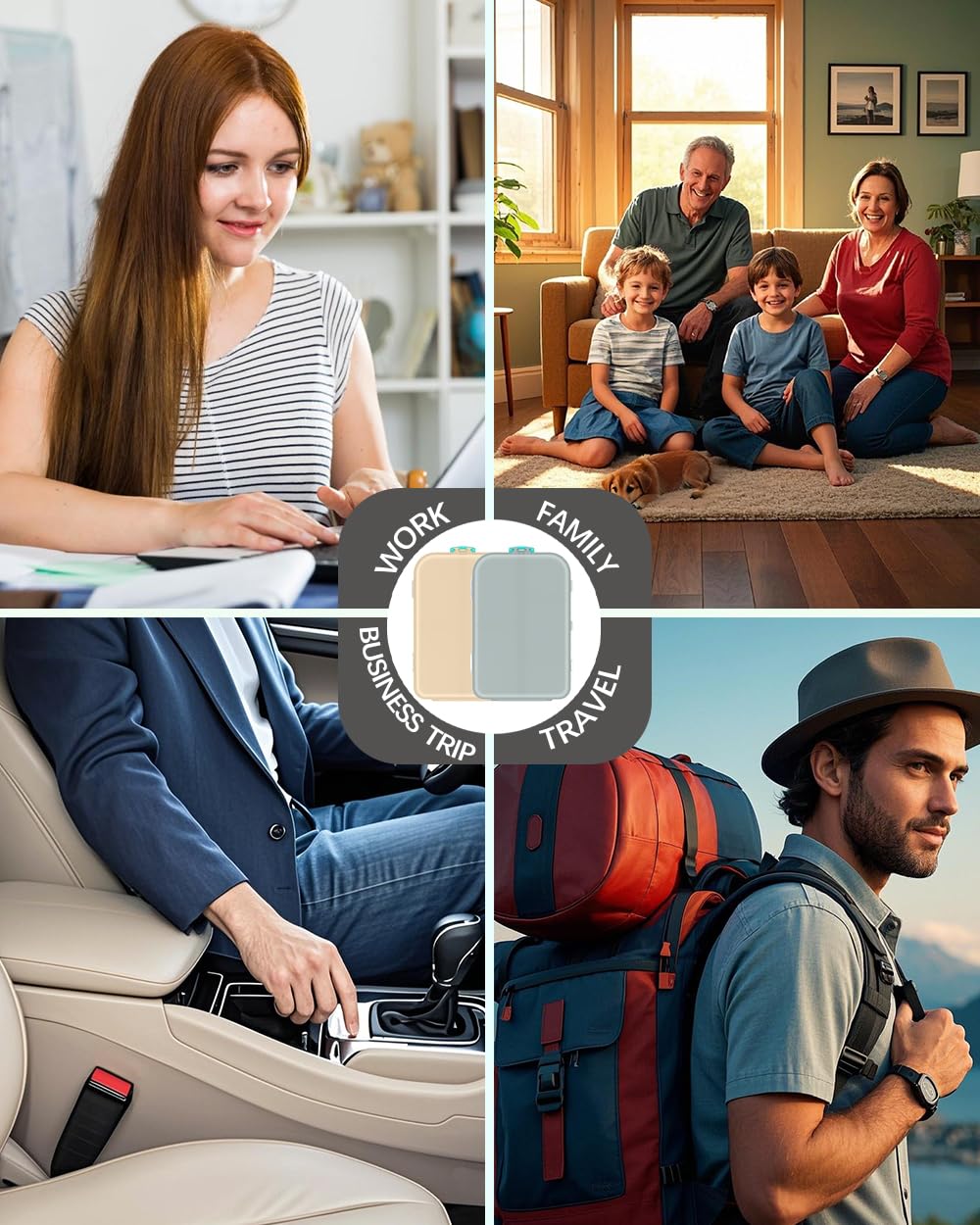 Lot de 2 piluliers de voyage avec étiquettes, grande organisation de médicaments, essentiels de voyage