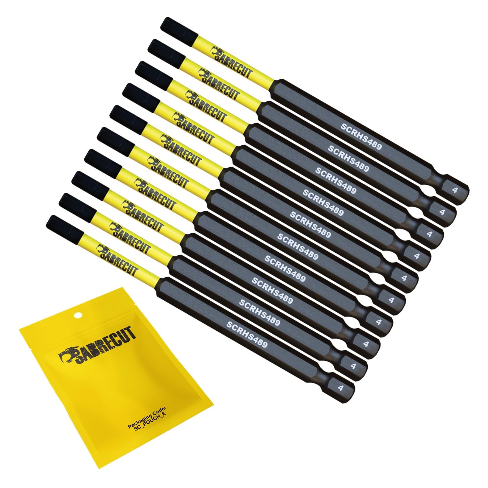 SabreCut Tamper Proof Impact Bits H4 89mm x 10 - Milwaukee DeWalt Professional