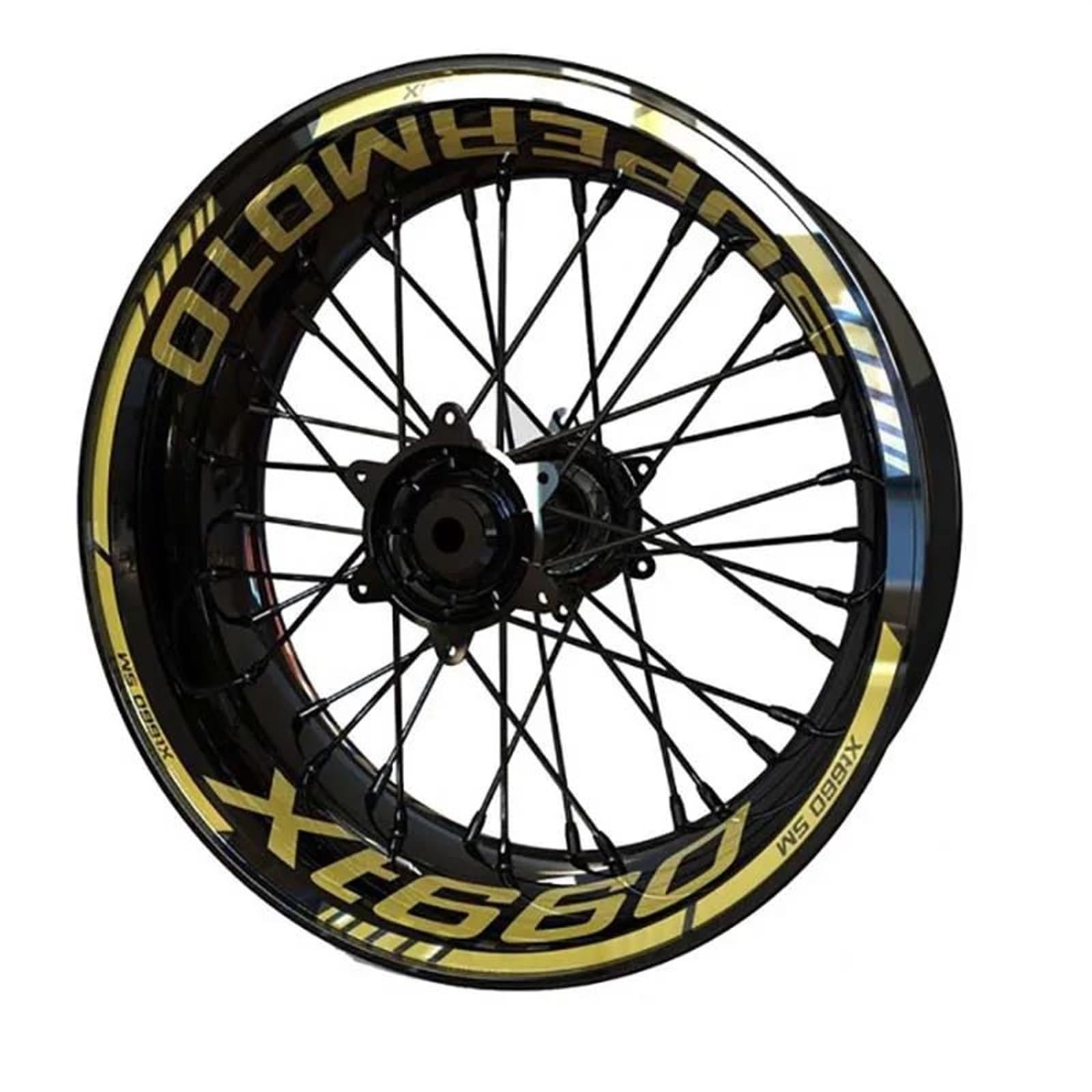 Motorcycle Hub Sticker Wheel Decal Rim Front and Rear Set for Yamaha Xt 660 Decorative(Color4)